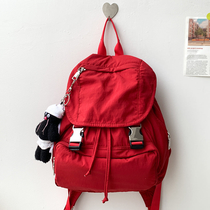 Style High-grade Red Female Large Capacity Backpacks