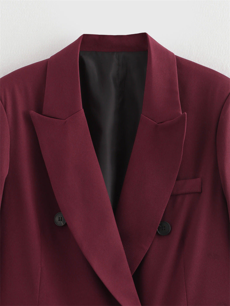 Women's Autumn Fashion Casual Loose Lapels Double Jackets