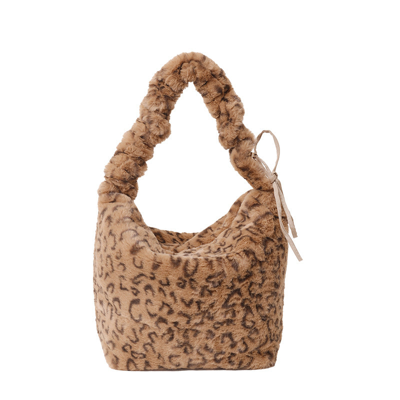 Women's Fur Korean Style Leopard Print Fashion Crossbody Bags