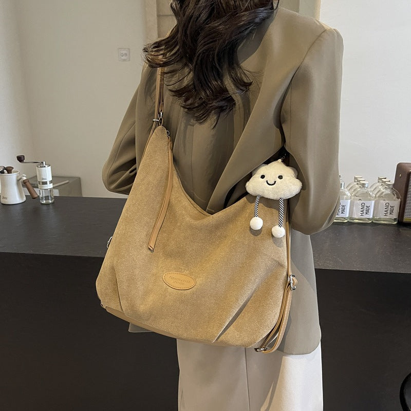 Women's Fashionable Large Capacity Texture Double Suede Crossbody Bags