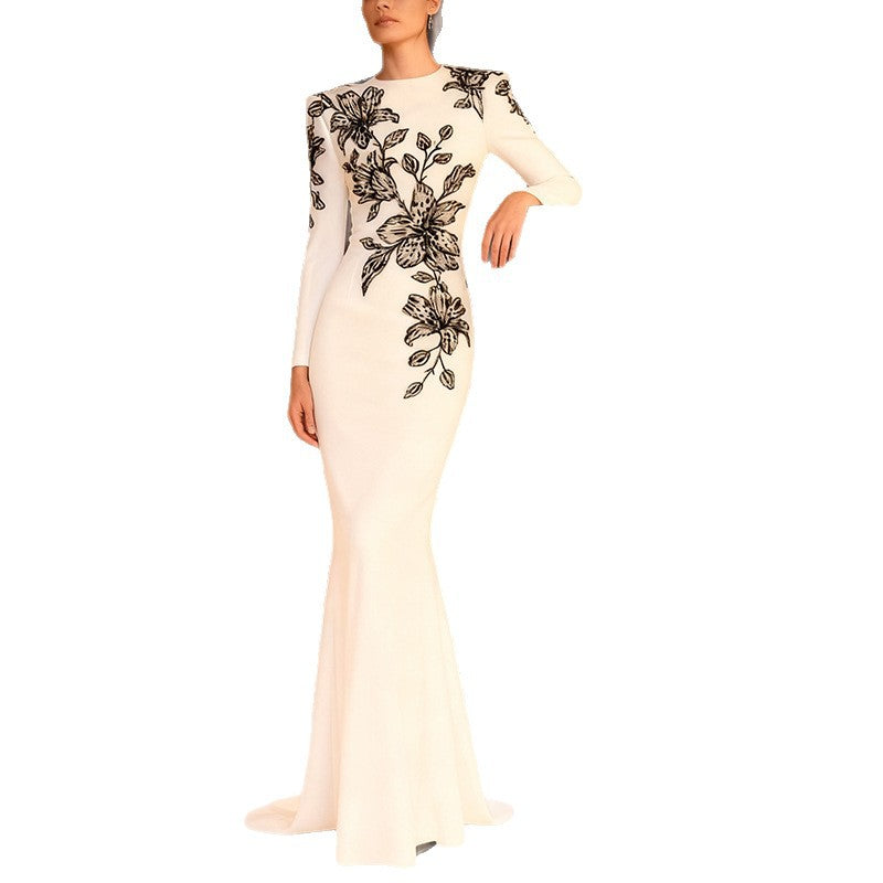 Fashion For Dinner Formal Embroidered Beads Dress