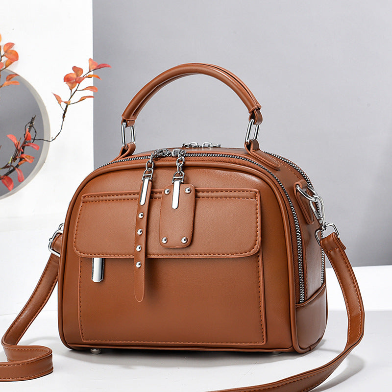 Women's Fashion Leather Silk Large Capacity Crossbody Bags