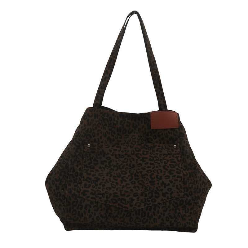 Fashion Vintage Leopard Print Winter Personalized Shoulder Bags