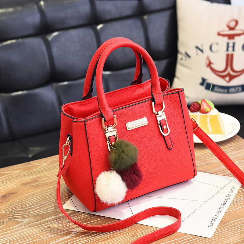 Women's Fashion Large Capacity Fur Ball Crossbody Bags