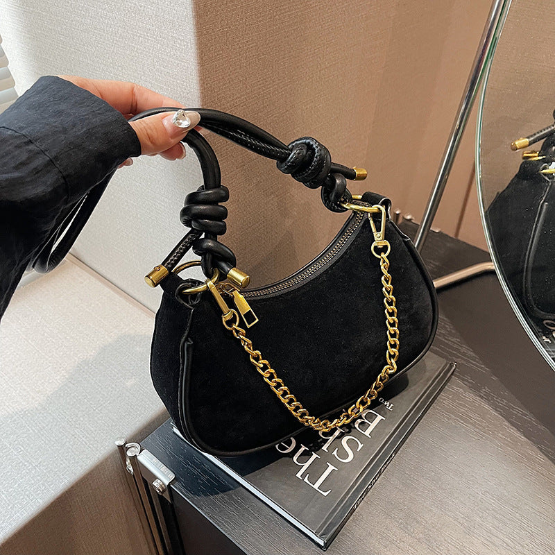 Women's Matte Leather Fashion Retro Dumpling Western Shoulder Bags