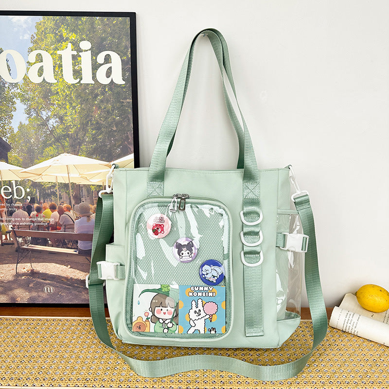 Mori Style Cartoon Easy Matching Transparent Shoulder Bags