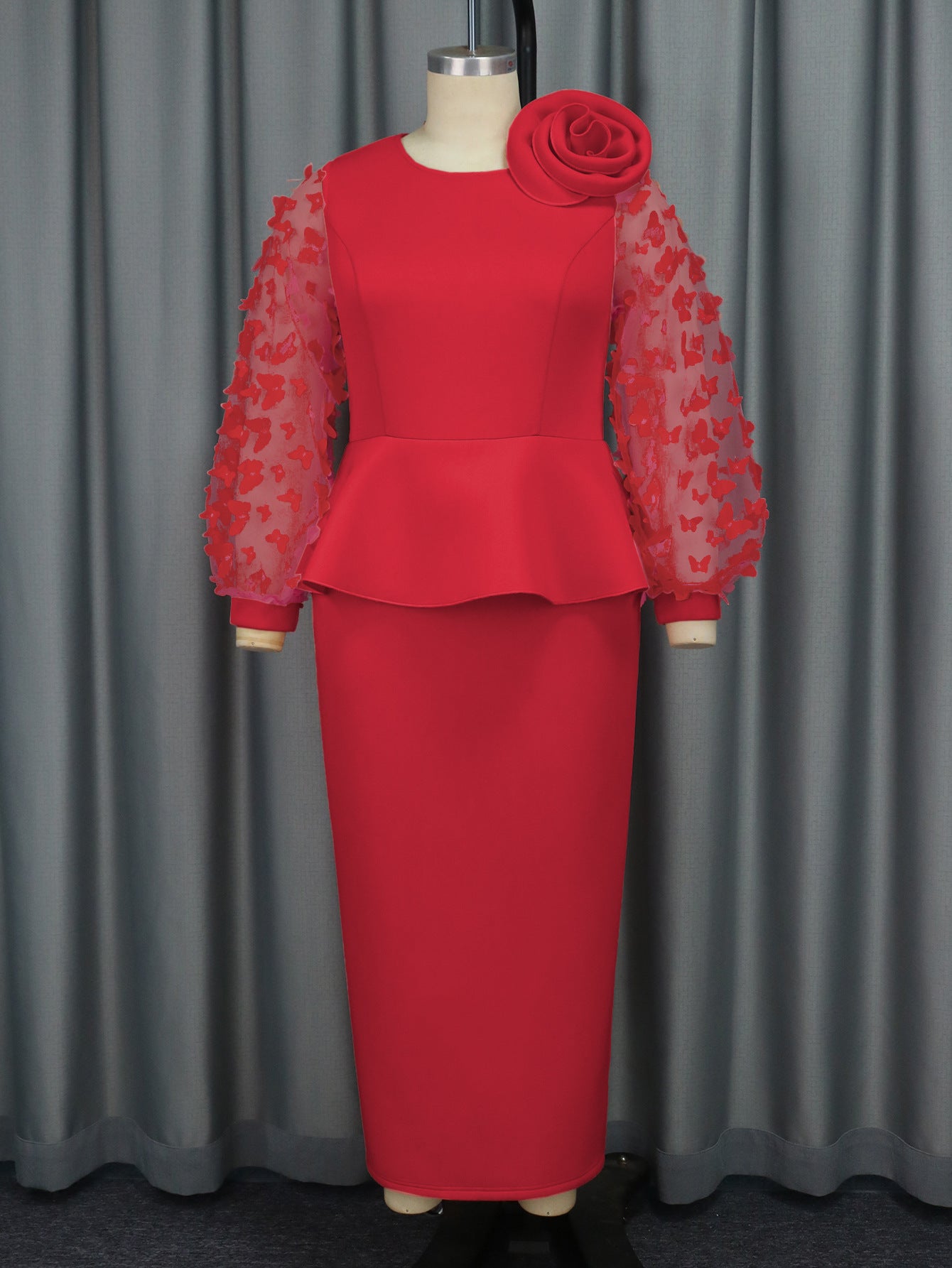 Style Pink Dress Fashion Sleeve High Dresses