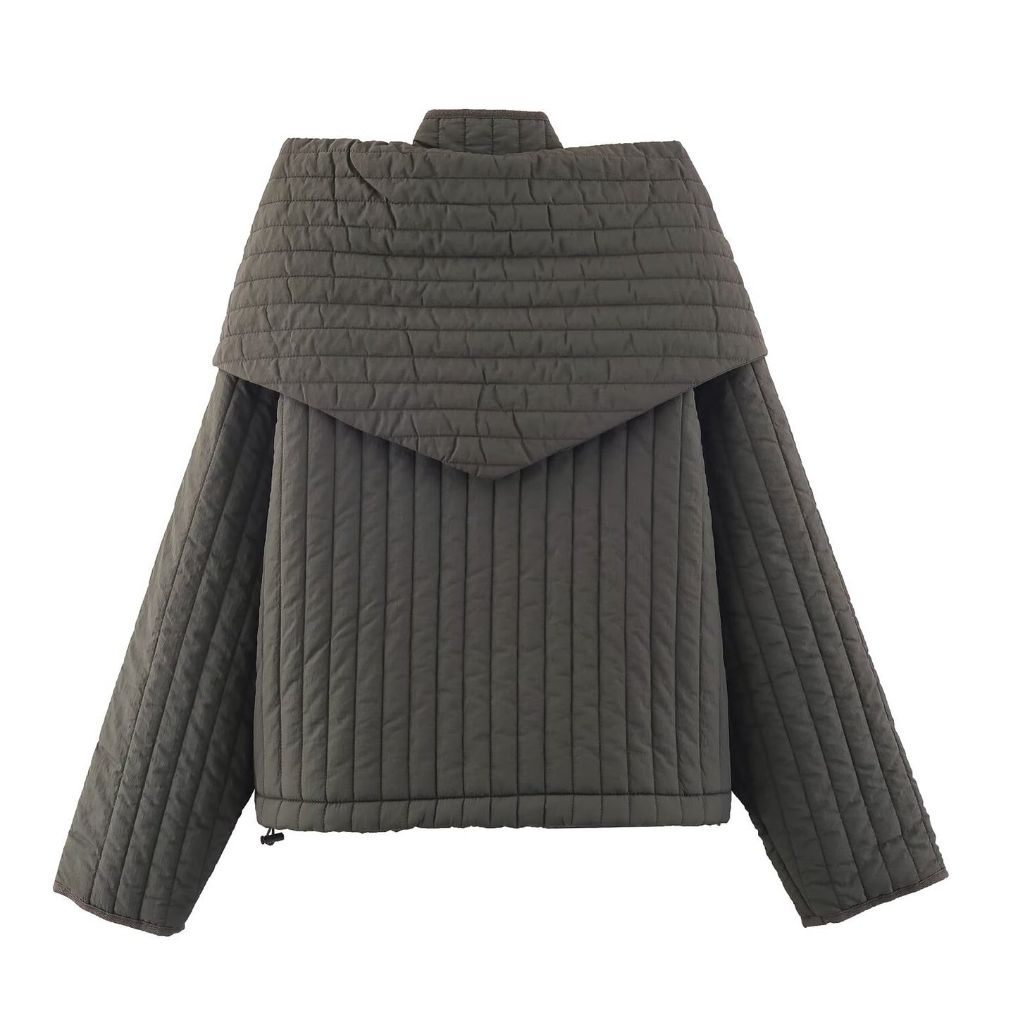 Women's Fashion Casual Detachable Scarf Cotton Coats