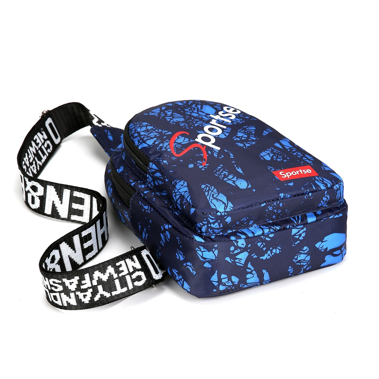 Men's Floral Trendy Couple Wide Strap Korean Men's Messenger Bags