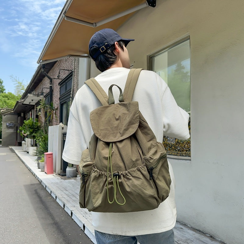 Women's & Men's & Climbing Neutral Korean Nylon Portable Backpacks