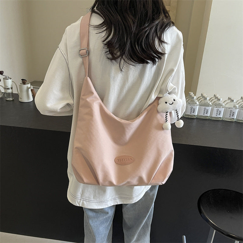 Trendy Autumn Simple Solid Color Commuter Crossbody Bags