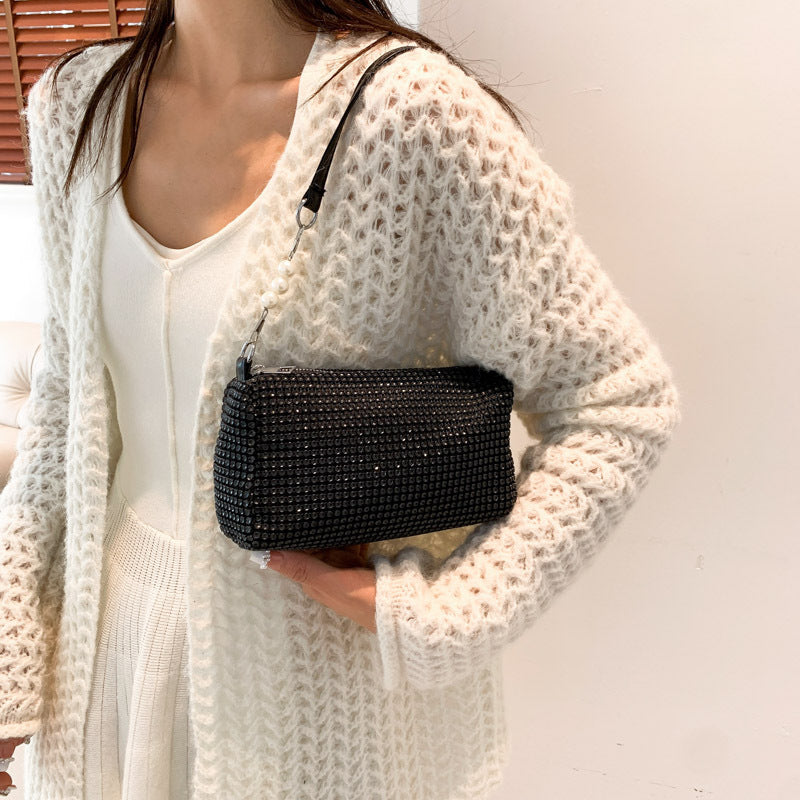 Women's Korean Fashion Trendy Light Diamond Niche Shoulder Bags