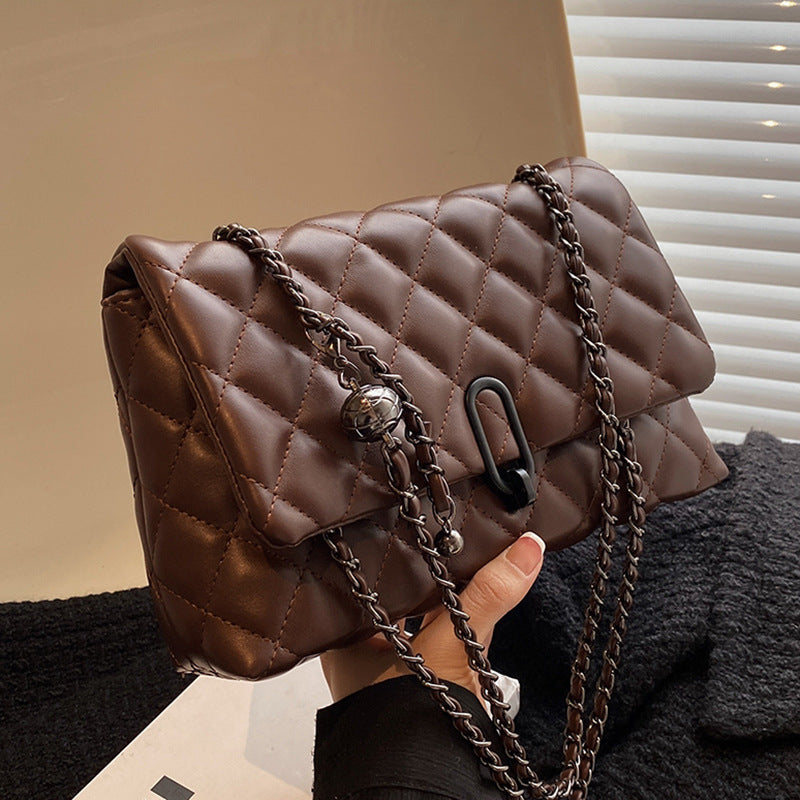 Women's Advanced Texture Fashion Rhombus Chain Niche Crossbody Bags