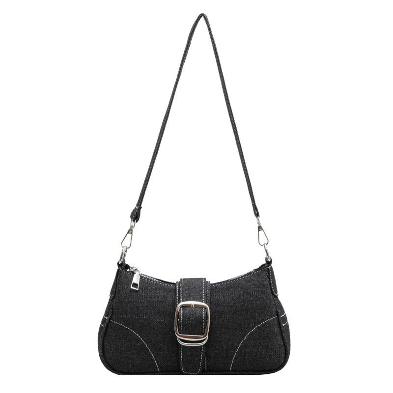 Women's Denim Underarm Fashionable Design Canvas Crossbody Bags