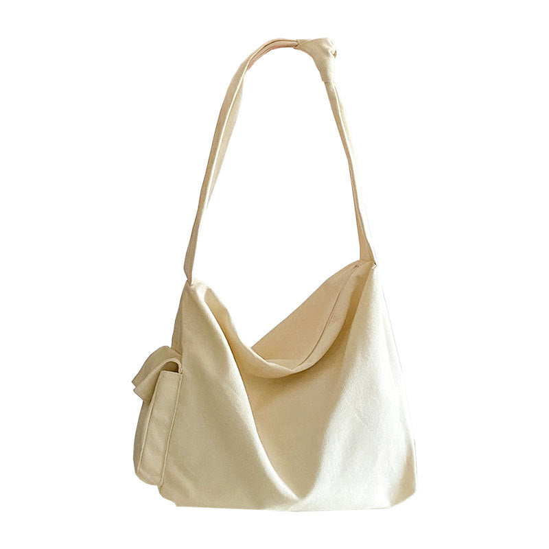 Female Korean Style Canvas Versatile Large Crossbody Bags