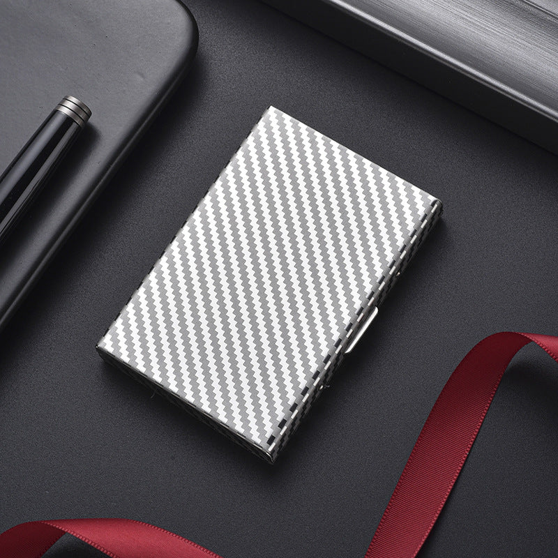 Women's & Men's & Metal Stainless Steel Box For Card Holder