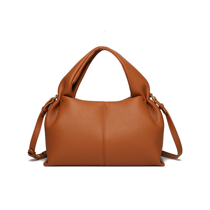 Women's French Niche Cloud Solid Color Dumpling Shoulder Bags