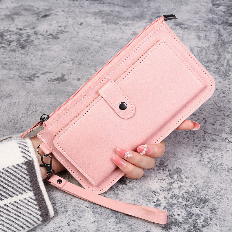 Women's Long Multiple Slots Zipper Hasp Clutch Ladies Wallets
