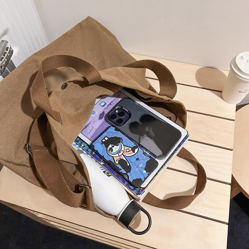 Women's Canvas Large Capacity Fashion Trendy Vintage Shoulder Bags