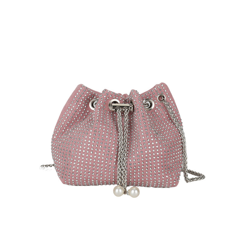 Pearl Chain Korean Style Tassel Shiny Crossbody Bags