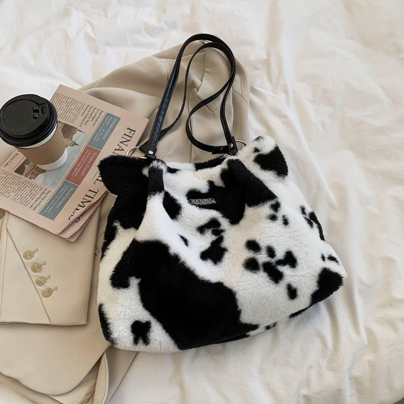 Personality Large Capacity Fur Popular Korean Shoulder Bags