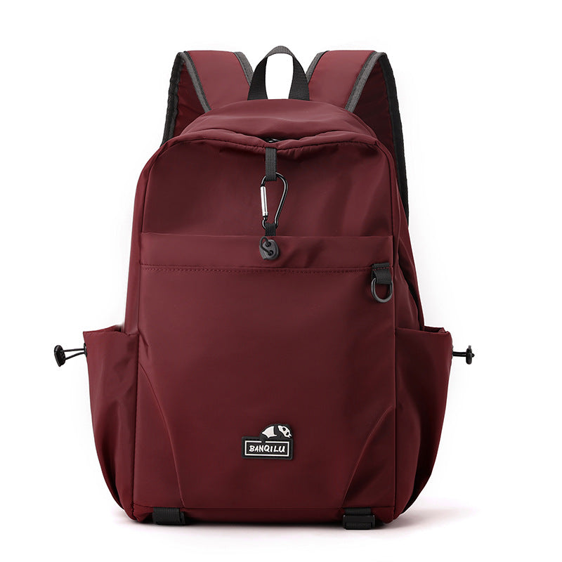 Women's & Men's & Solid Color Frosted Texture Large Backpacks