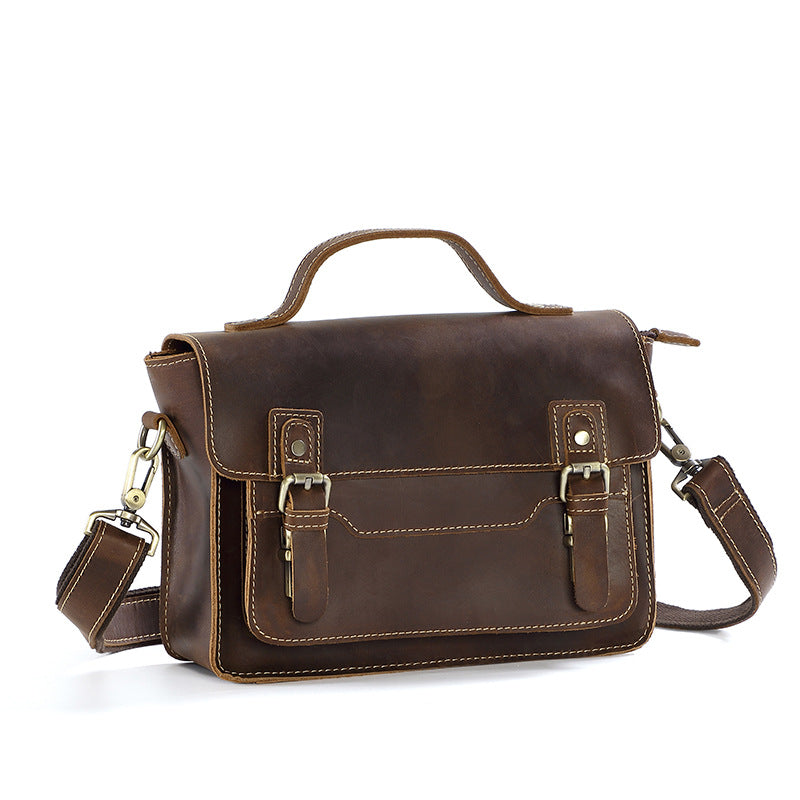 Men's Layer Cowhide Leather Genuine High-grade Crazy Bags
