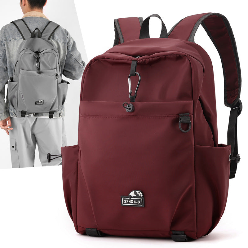 Women's & Men's & Solid Color Frosted Texture Large Backpacks