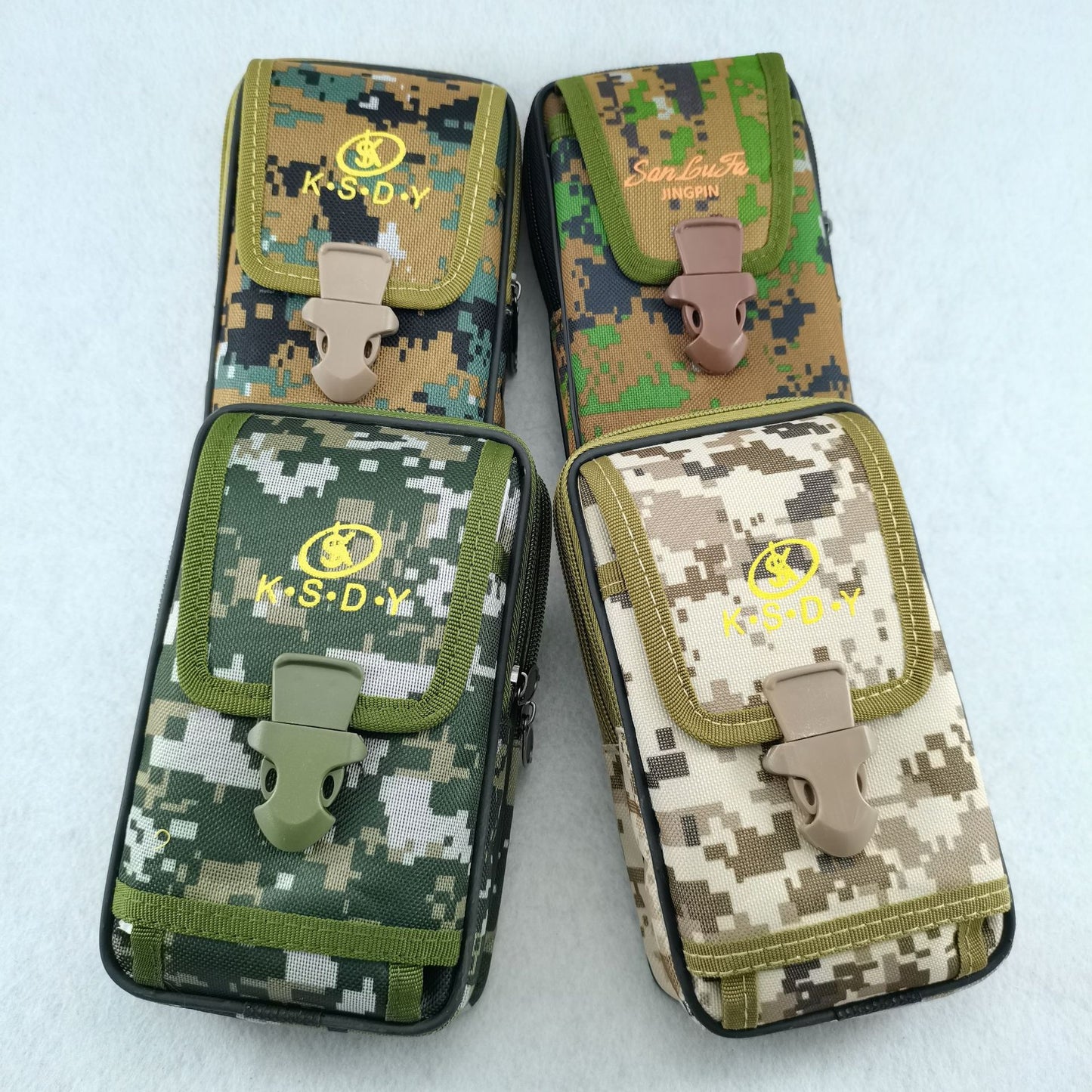 Men's Large Capacity Canvas Pannier Release Mobile Phone Bags