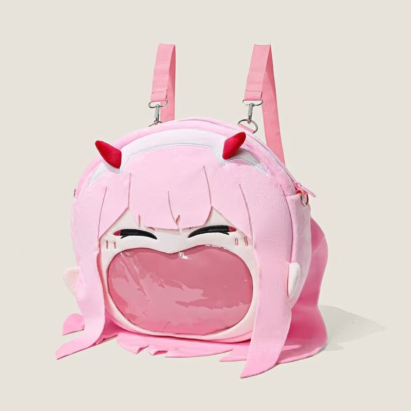 Future Cartoon Trendy Plush Big Mouth Backpacks