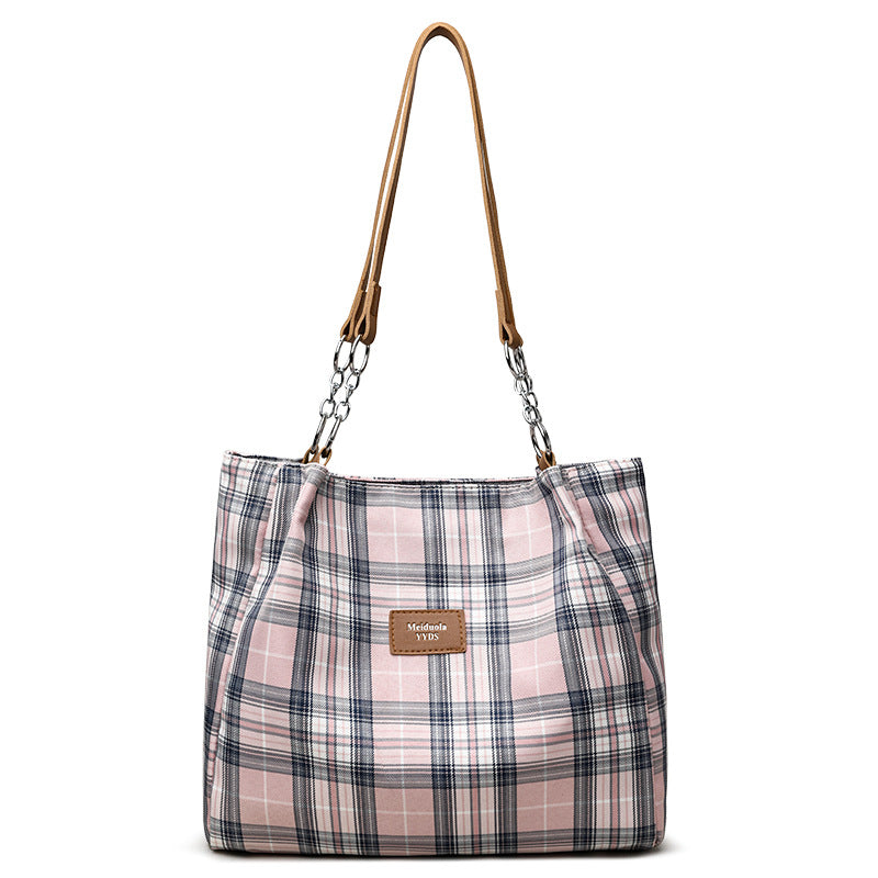 Fashion Simple Large Capacity Contrast Color Tote Bags