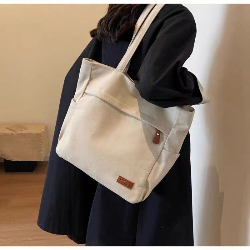 Canvas Large Capacity Class Simplicity One Shoulder Bags