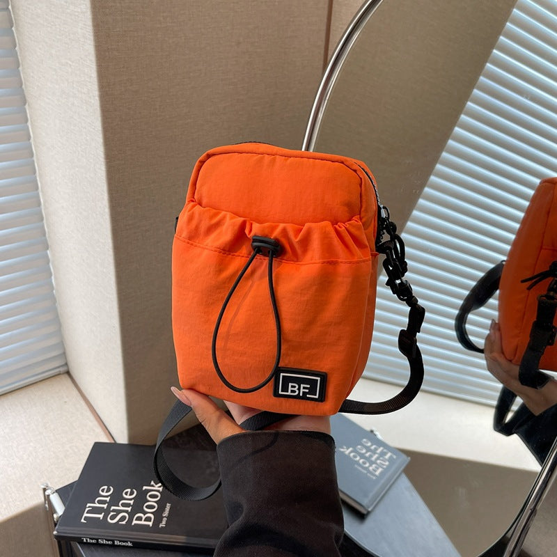 Men's Mobile Fashion Mini Canvas Portable Vertical Men's Messenger Bags