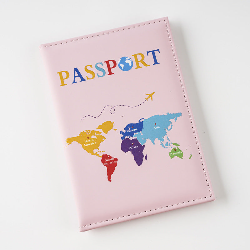 Color Map Passport Cover Storage Ticket Clip Id Package