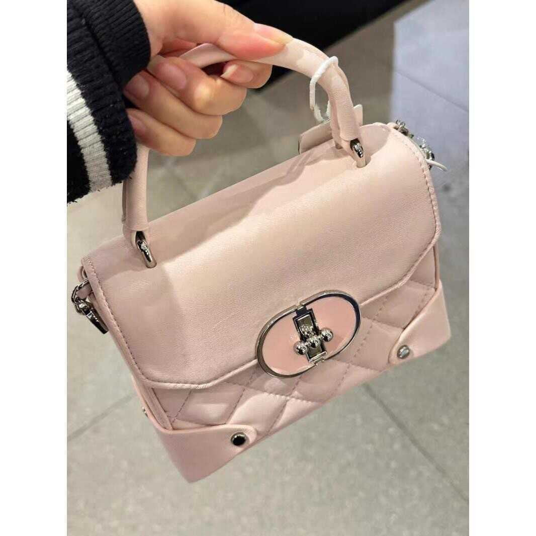 Women's Niche Portable Box Classic Style Diamond Plaid Crossbody Bags