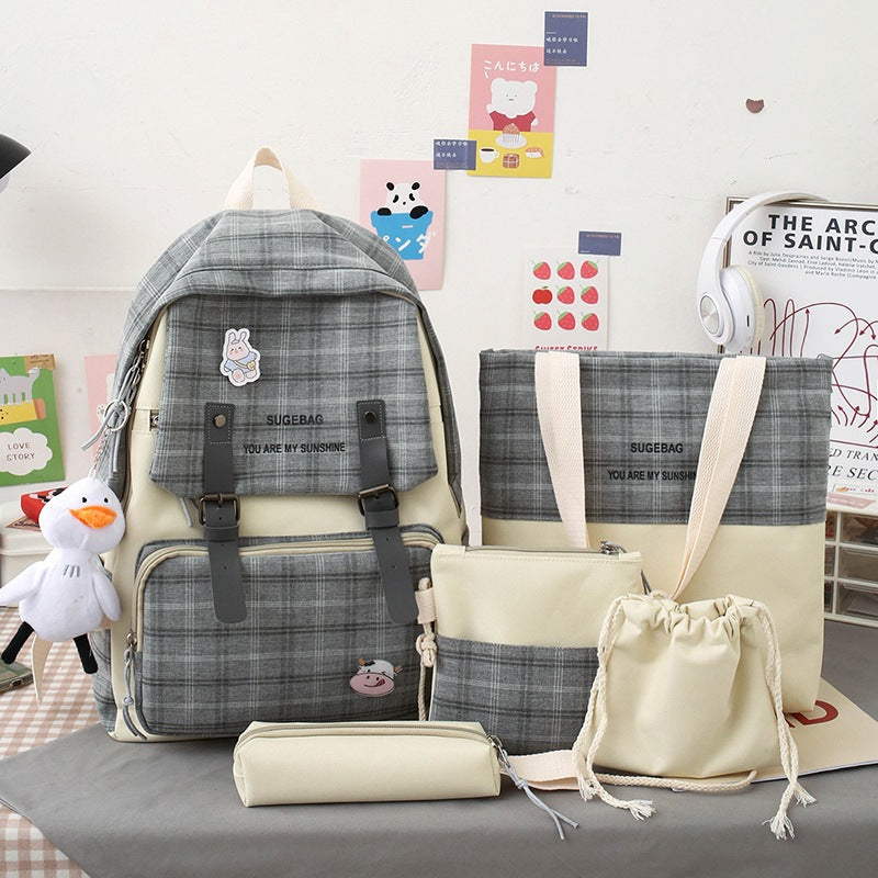 Female Junior High Korean Style Large Capacity Campus Backpacks