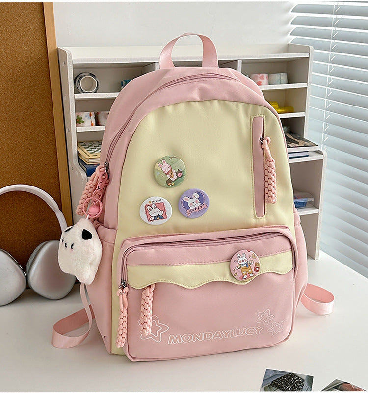 Style Simple Contrast Color Primary Secondary Backpacks