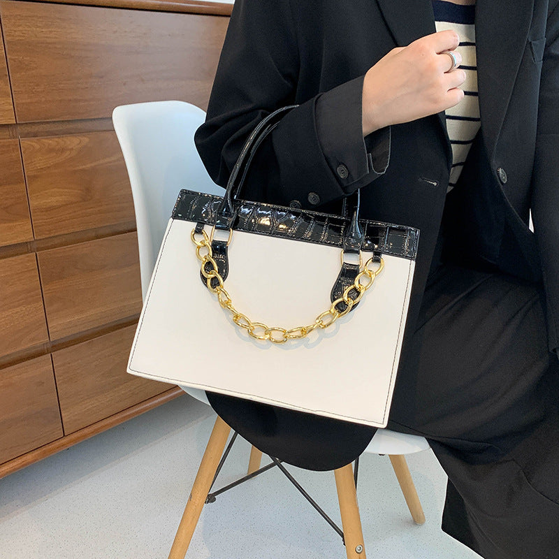 Women's Fashionable Texture Commuter Simple Fashion Chain Tote Bags