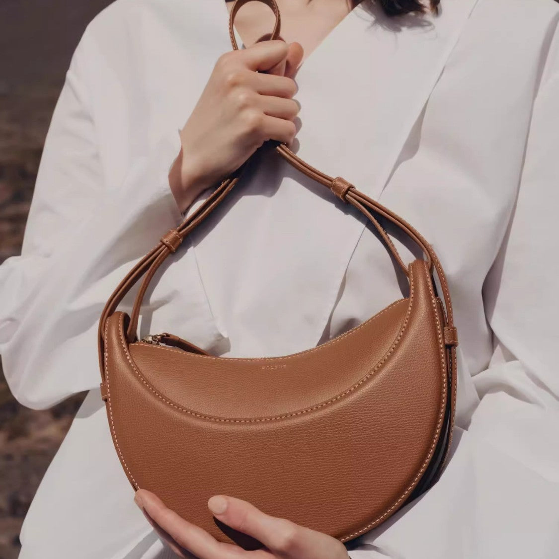 Pretty Popular French Selenodont Leather Underarm Armpit Bags