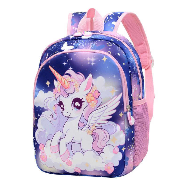 Children's Lightweight Cartoon Cute Unicorn Spine Protection Backpacks