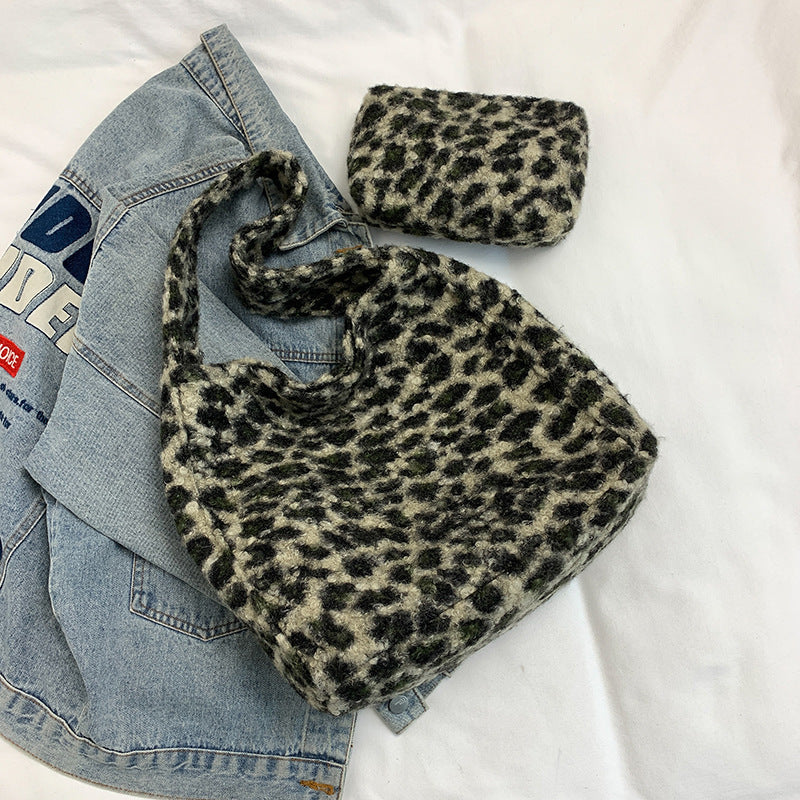 Simple Woolen Large Capacity One Combination Handbags
