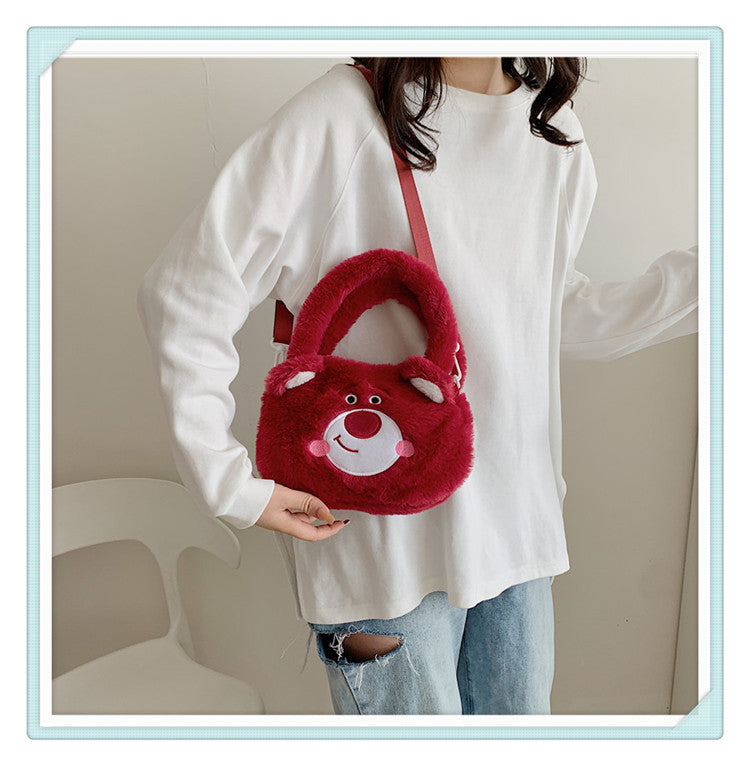 Crayon Rabbit Plush Cute Left Guard Door Pig Crossbody Bags