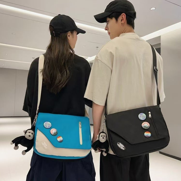 Men's Fashion Simple Campus Tooling Leisure Large Men's Messenger Bags