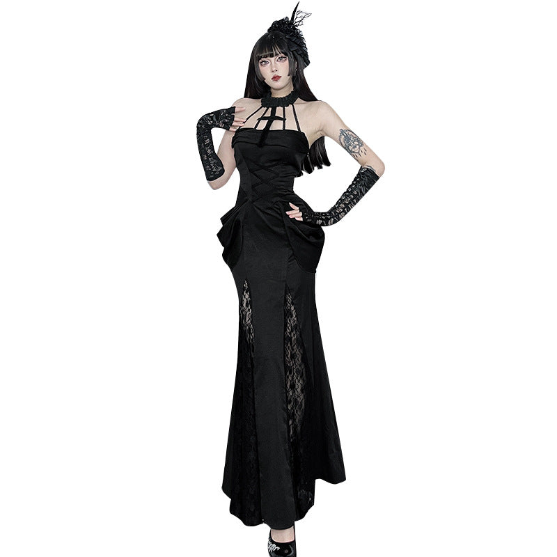 Asian Culture Dress Suspender Gothic Style Dresses