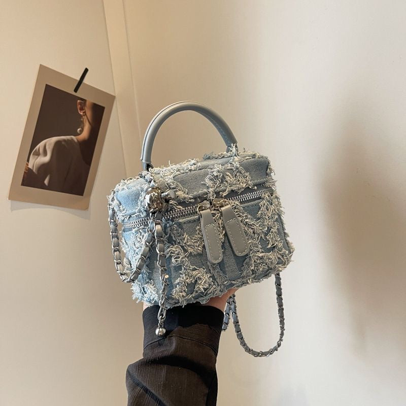 Women's Niche Retro Fashion Blue Denim Early Crossbody Bags