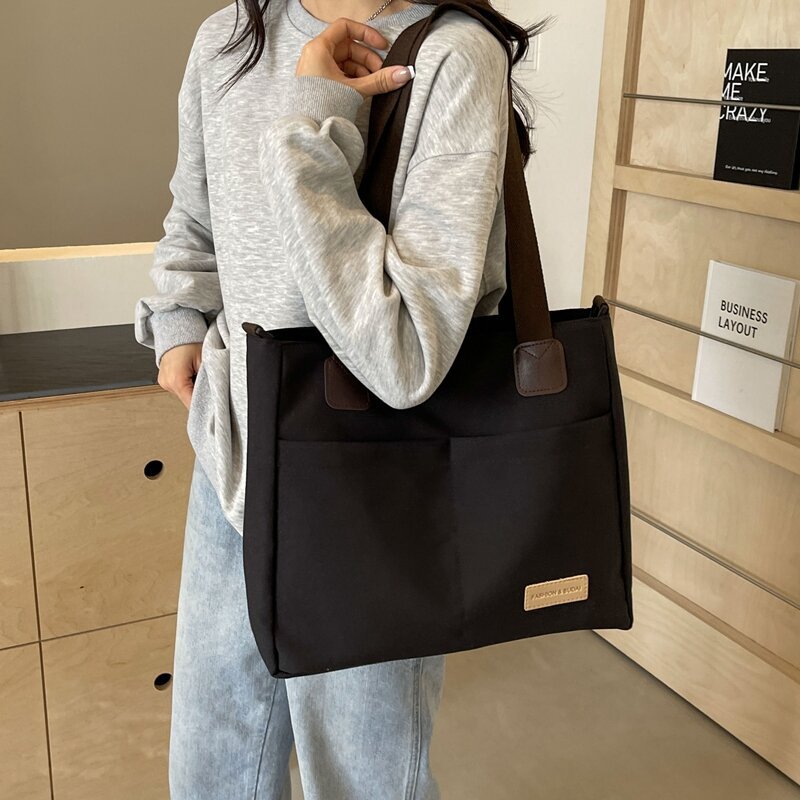 Women's Canvas Simple Portable Class Commuter Shoulder Bags