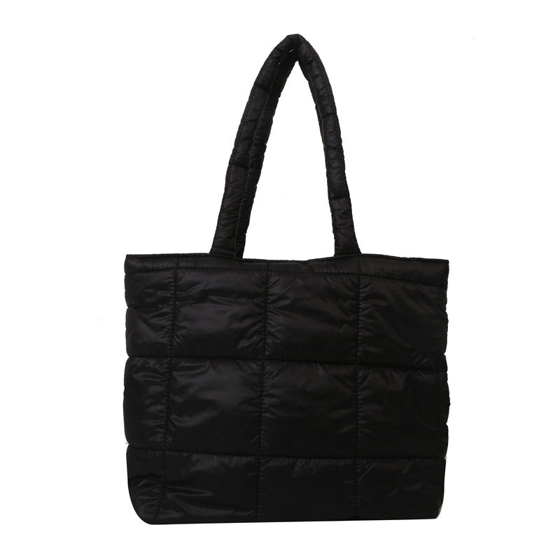Women's Soft Large Capacity Puff Down Jacket Shoulder Bags
