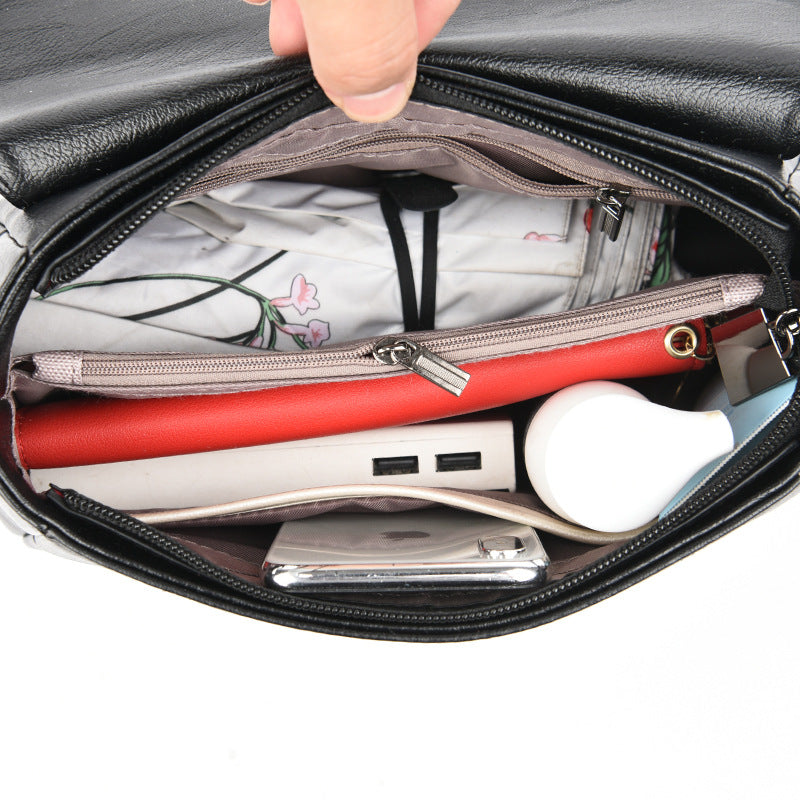 Women's Real Soft Leather Large Capacity Mom Crossbody Bags