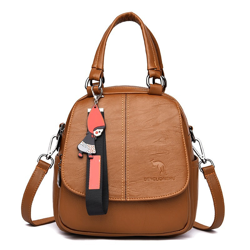 Women's Classic Fashionable Soft Leather Textured Crossbody Bags