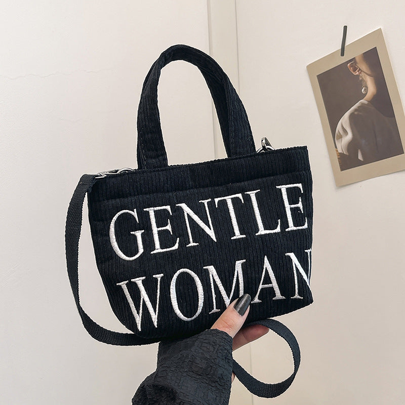 Fashion Corduroy Portable Mini Mobile Trendy Shoulder Bags